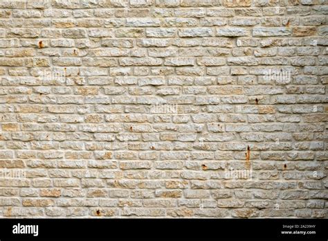 Magnificent Old Limestone Brick Wall Can Be Used As Background Or