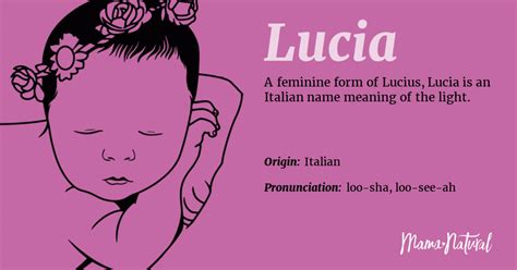 Lucia Name Meaning Origin Popularity Girl Names Like Lucia Mama