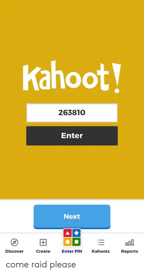 Kahoot Enter Name
