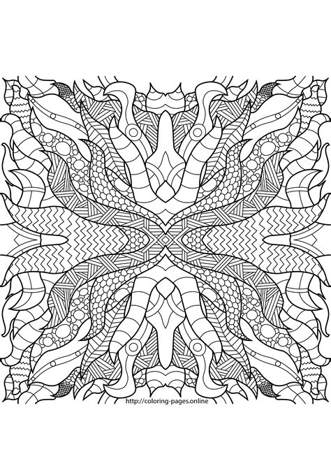 Hard Complex Pattern Coloring Page Printable Coloring