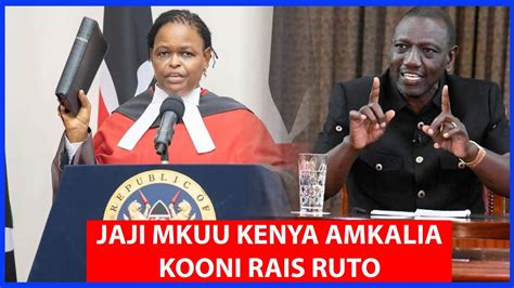 Martha Koome Jaji Mkuu Kenya Ampinga Vikali Kauli Za Rais Ruto Kuhusu Ufisadi Mahakamani Youtube