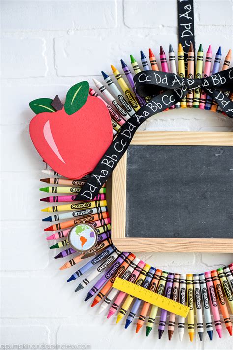 Pinterest graduation gifts for teachers. Chalkboard Crayon Wreath - A Pumpkin And A Princess