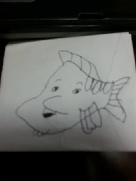 Recently Found 1987 Draft Drawing Of Flounder From The Little Mermaid