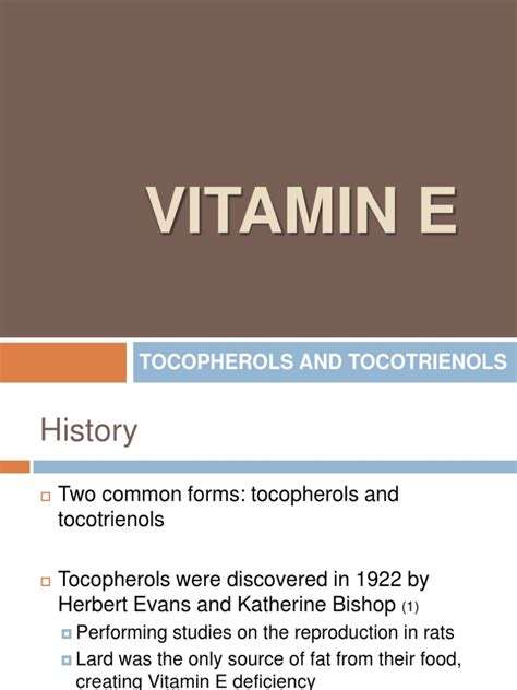 Vitamin E Powerpoint Vitamin E Nutrition