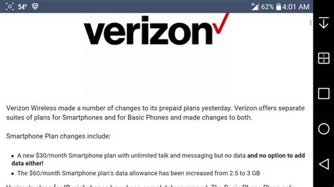 Verizon Adds 30 Prepaid Smartphone Plan With No Data Youtube