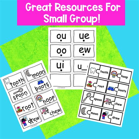 Diphthong Vowel Teams Ui Oo Ue Ue Ew Ou Centers And Small Group