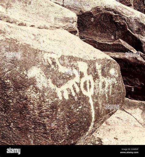 Native American Petroglyphs On The Hieroglyphics Trail Superstition
