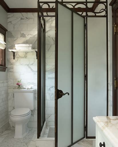 Frosted Glass Shower Transitional Bathroom Susan Gilmore Photography