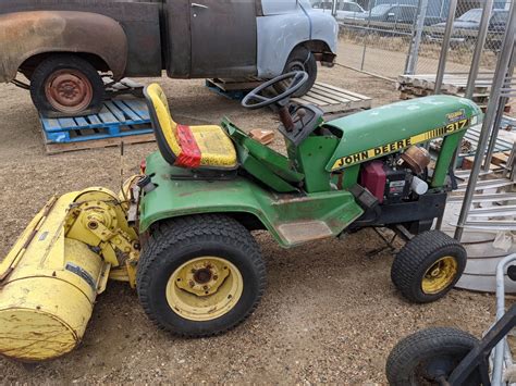 John Deere 317 Lawn Tractor Wtiller Mower And Upgraded Engine