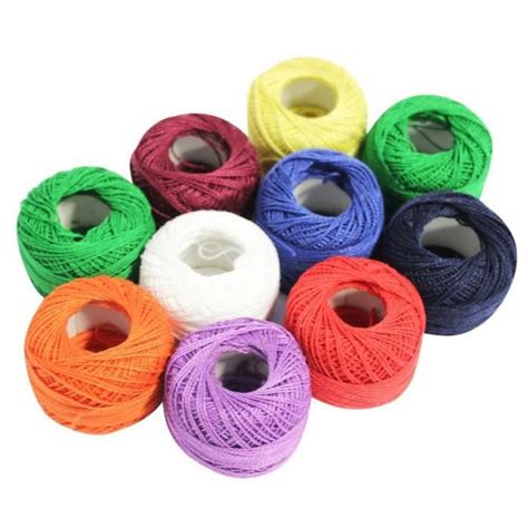 950 Mètres De Fil En Coton De Couleur Pour Crochet Artisanal Achat