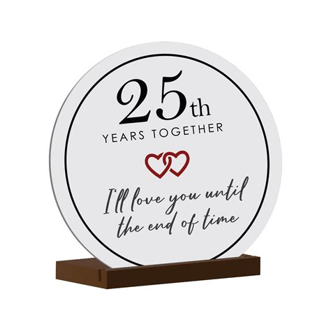 Lifesong Milestones Unique 25th Wedding Anniversary Sign With Wooden