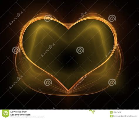 Burning And Beating Heart Valentine`s Day Background Stock
