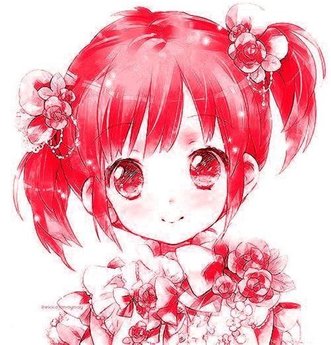 Anime Red Cute Girl Aesthetic Edit By Sofiahalbof Entry314430080