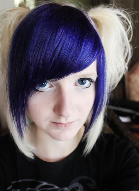 Emo Hairstyles For Girls Purple Emo Hairstyles