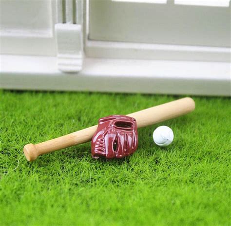 Miniature Baseball Set3pcs Miniature Sports Dollhouse Etsy