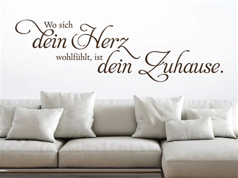 Warum es zu hause am schönsten ist! Wandtattoo dein Herz dein Zuhause | Spruch | KLEBEHELD®