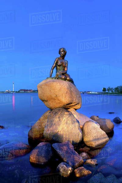 Statue Of The Little Mermaid Copenhagen Denmark Europe Stock Photo