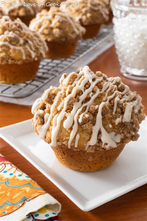 Carrot Cake Muffins With Streusel And Glaze For The Love Of Cooking