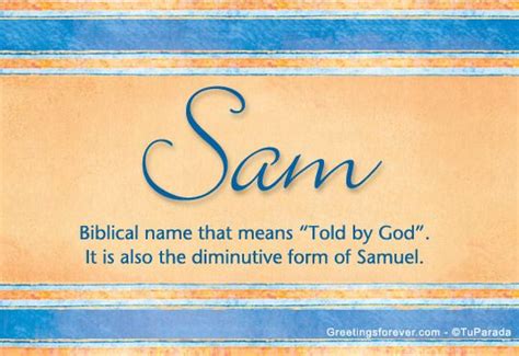 Sam ♥ 1991 2017 Names With Meaning Biblical Names Baby Names