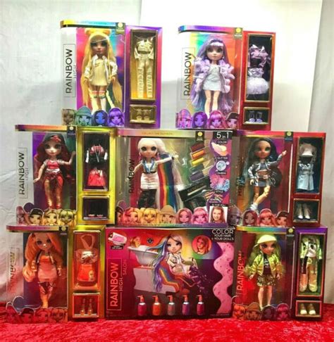 Rainbow High Fashion Dolls Collection Mga 7 Dolls And Salon Playset