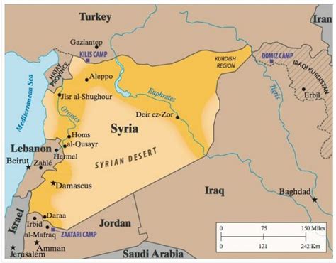 Syrian Desert Map Desert Map Syria Map Syria