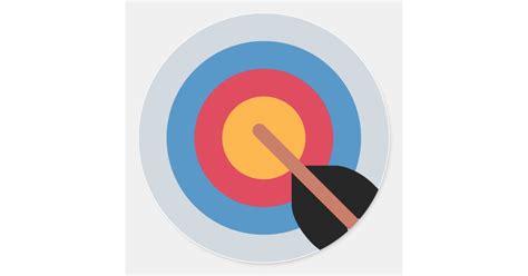 Twitter Emoticon Target Archery Classic Round Sticker Zazzle
