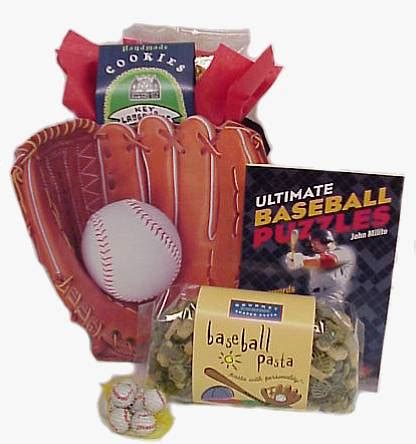Cardstock with hope you had a ball, thanks for coming along with a box of cracker jacks. Baseball Gift Basket Baseball Lovers Gift Bag Gourmet Gift ...