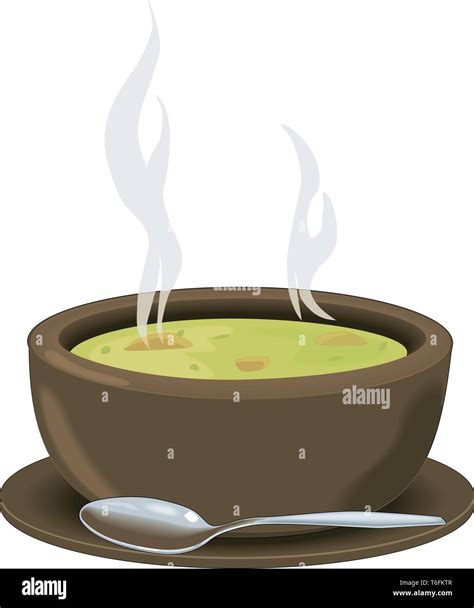Bowl Of Soup Vector Illustration Stock Vector Image And Art Alamy