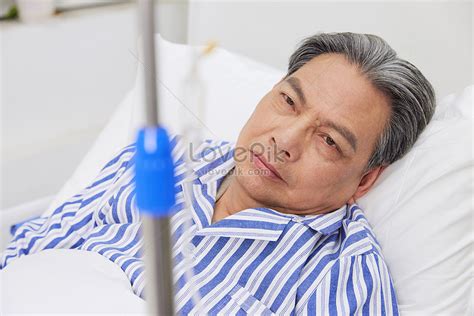 Old Man Infusion In Hospital Bed Picture And Hd Photos Free Download