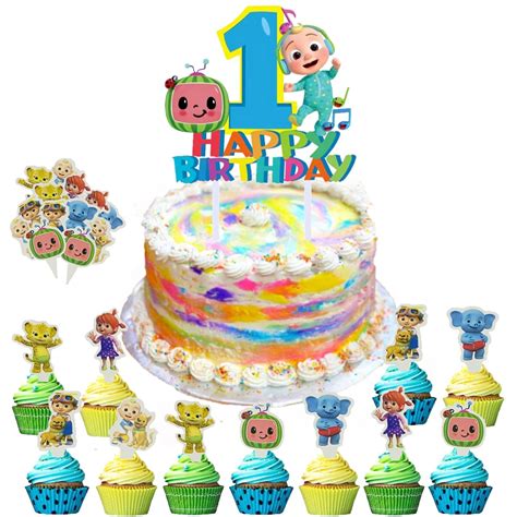 Buy Cocomelon Cake Topper For 1st Birthday Cupcake Topper Party