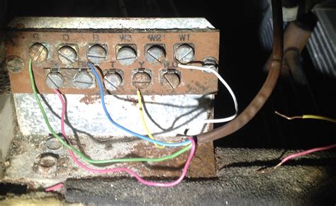 4 remove the thermostat's body after turning off the power to the air conditioner. Air conditioning thermostat wiring help - Home Improvement Stack Exchange