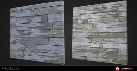 Worn Paint And Wood Substance Designer Max Golosiy Texture