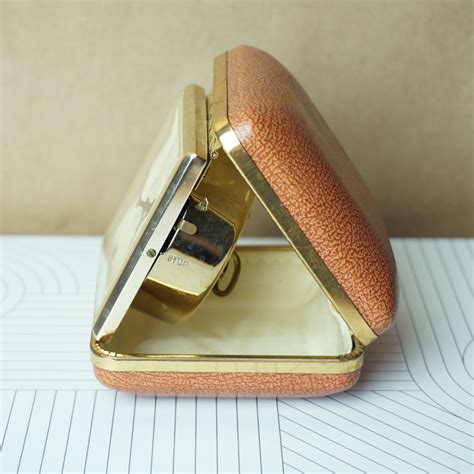 Vintage Ingraham Gold Tone Luminous Travel Alarm Clock Made In Japan