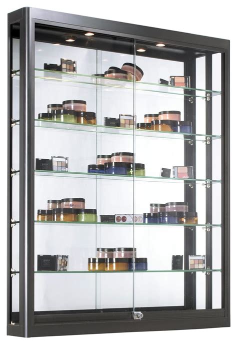 Wall Led Display Case Matte Black Finish