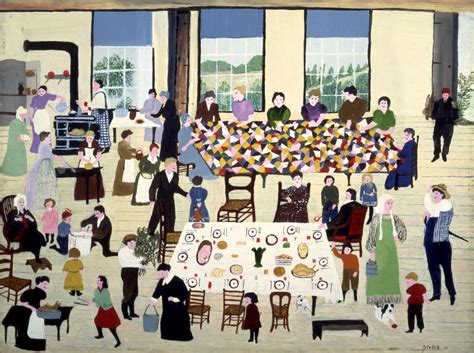 Solve The Quilting Bee By Grandma Moses 1940 1950 Jigsaw Puzzle
