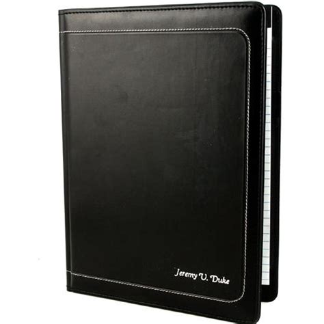 Personalized Leather Portfolio Notebook