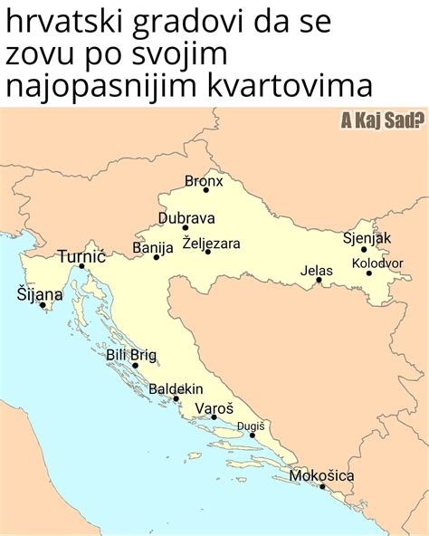 Karta Hrvatske S Gradovima Ludlowsd