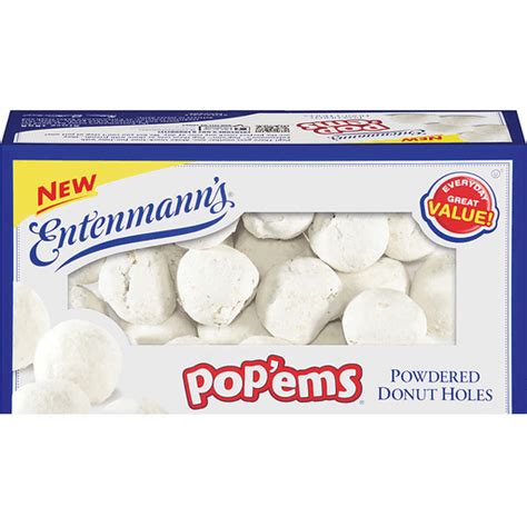 Entenmanns Popems Powdered Donut Holes 15 Oz Box Doughnuts Pies