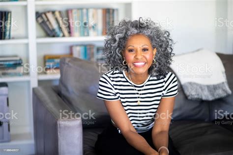 Closeup Headshot Of A Beautiful Black Woman Stock Photo Download