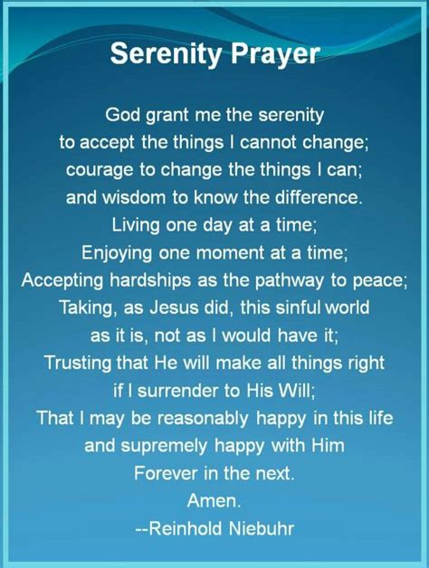 Change Serenity Prayer Quotes Full Serenity Prayer Serenity Prayer
