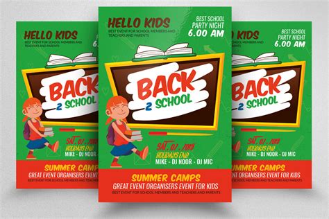 Back 2 School Party Flyer Graphic By Leza Sam · Creative Fabrica