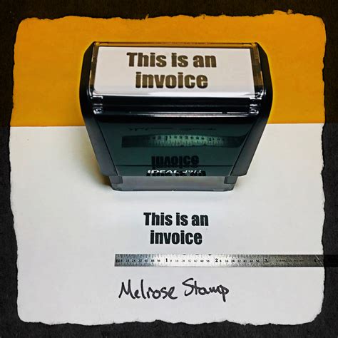 This Is An Invoice Rubber Stamp For Office Use Self Inking Melrose