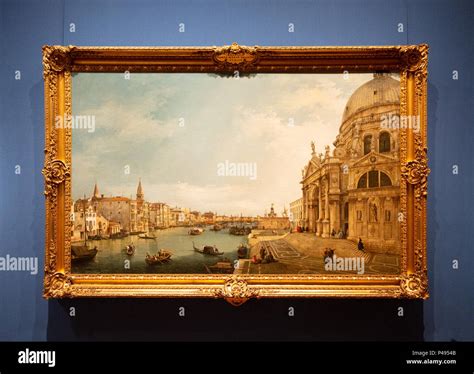Canaletto Painting The Grand Canal With Santa Maria Della Salute Venice C 1744 The Queens