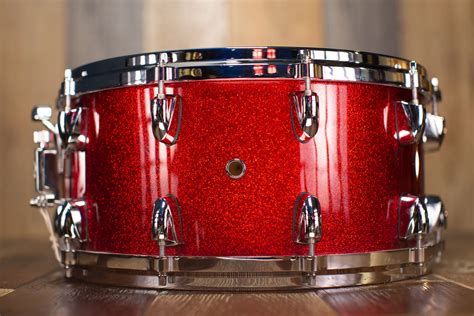 Yamaha 14 X 7 Absolute Birch Snare Drum Red Sparkle Pre Loved Drumazon