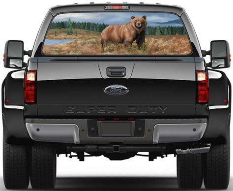 Bear Grizzly Rear Window Graphic Decal Sticker Truck Suv Van