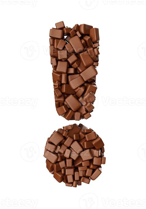 Ausrufezeichen Aus Schokoladenstücken Schokoladenstücke Alphabet