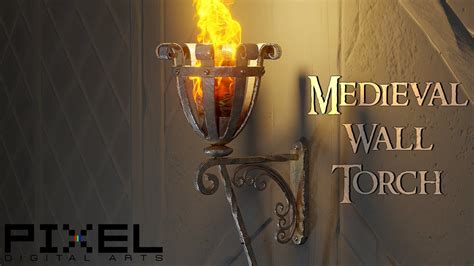 Medieval Wall Torch 3d Model Youtube