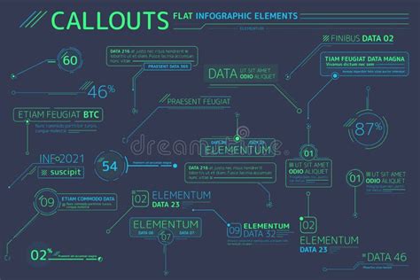 Callouts Flat Infographic Elements Stock Vector Illustration Of Flat