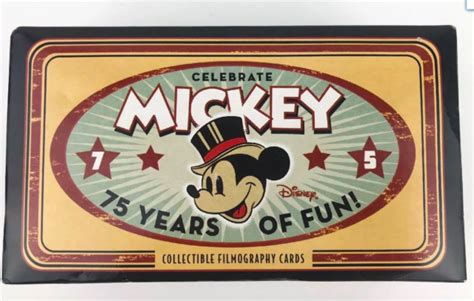 Disney Mickey Mouse Celebrate 75 Years Of Fun Collectible Filmography Card Set Ebay