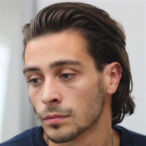 Textured Pulled Back Hair 40 Hot Guys With Long Hair Sexy Long Hairstyles For Men